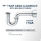 Everflow P-Trap with Box Escutcheon for Tubular Drain Applications, 17GA Chrome Plated Brass 1-1/2" 12712-S - alternate 3